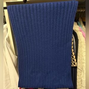 J. Crew Ribbed Blue Ribbed Cashmere Scarf